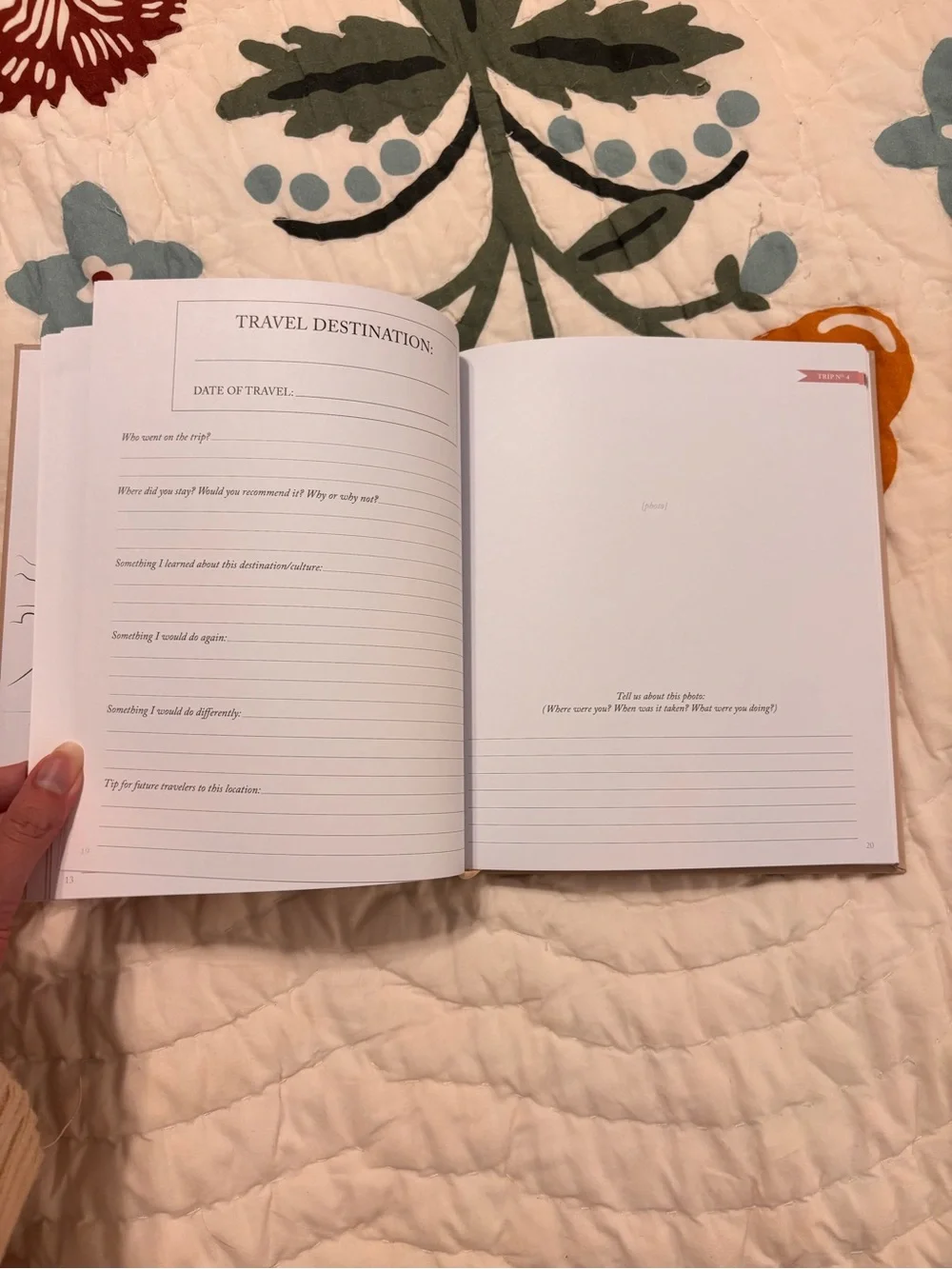 Taupe Travel Journal with Gold Foil